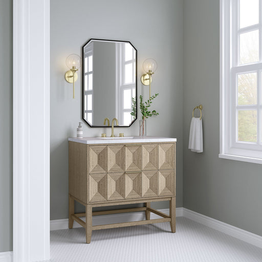 Emmeline 36" Single Vanity Single Bathroom Vanity James Martin Vanities Artic Fall Solid Surface 