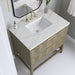 Emmeline 36" Vanity in Pebble Oak Single Bathroom Vanity James Martin Vanities White Zeus Quartz 