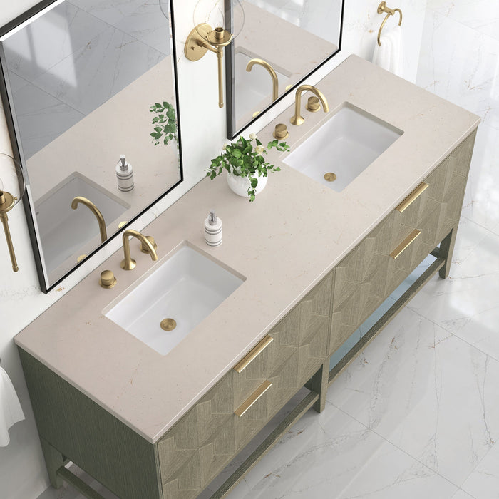 Emmeline 72" Double Vanity in Pebble Oak