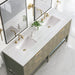 Emmeline 72" Vanity in Pebble Oak Double bathroom Vanity James Martin Vanities Parisien Bleu Quartz 