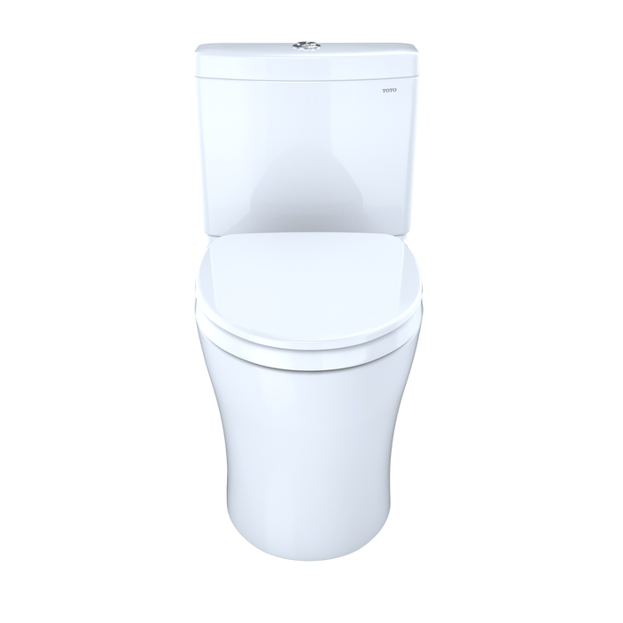 TOTO Aquia IV 0.9 / 1.28 GPF Dual Flush Two Piece Elongated Toilet with Push Button Flush - Seat Included - Luxe Vanity & Tub