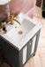 Chianti 20" Single Vanity, Mineral Gray, Radiant Gold, w/ White Glossy Composite Stone Top - Luxe Vanity & Tub