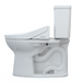 TOTO Drake 1.6 GPF Two Piece Elongated Chair Height Toilet with Left Hand Lever - Bidet Seat Included - Luxe Vanity & Tub