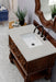 Castilian 36" Single Vanity, Aged Cognac w/ 3 CM Eternal Serena Quartz Top - Luxe Vanity & Tub