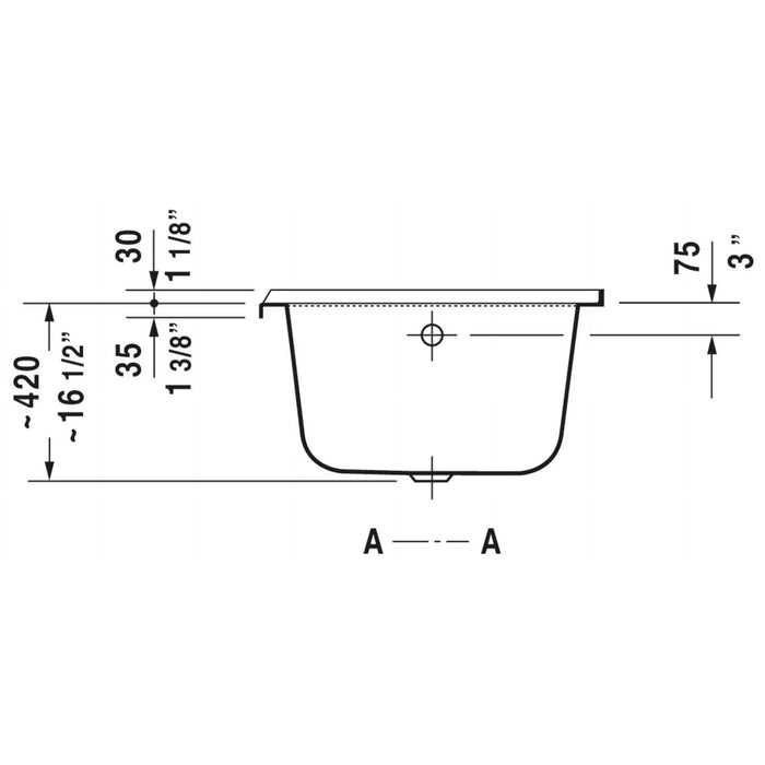 Duravit D-Code 60'' x 32'' Soaking Tub - Luxe Vanity & Tub