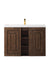 Alicante 39.5" Single Vanity, Mid-Century Acacia w/ White Glossy Composite Stone Top - Luxe Vanity & Tub