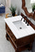 Castilian 36" Single Vanity, Aged Cognac w/ 3 CM Arctic Fall Solid Surface Top - Luxe Vanity & Tub