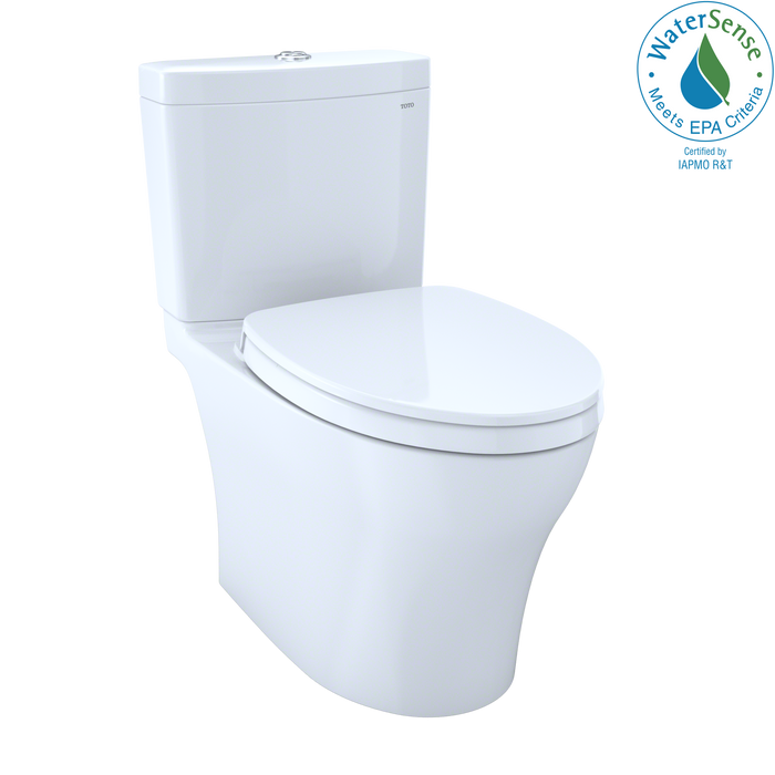 TOTO Aquia IV 0.9 / 1.28 GPF Dual Flush Two Piece Elongated Toilet with Push Button Flush - Seat Included - Luxe Vanity & Tub