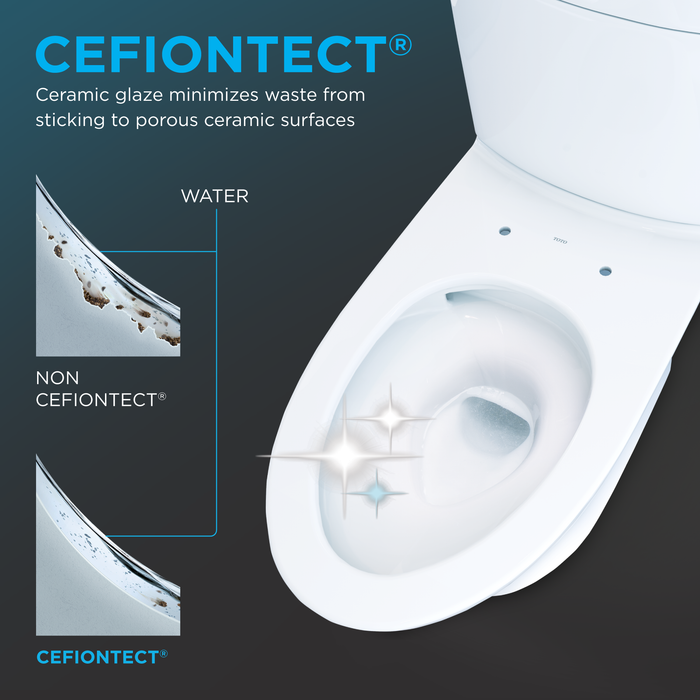 TOTO Nexus 1.28 GPF One Piece Elongated Chair Height Toilet with Washlet+ S7A Auto Open Bidet Seat, Tornado Auto Flush, CEFIONTECT, EWATER+, and PREMIST - Luxe Vanity & Tub