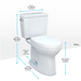 TOTO Drake 1.6 GPF Two Piece Elongated Chair Height Toilet with Left Hand Lever - Seat Included - Luxe Vanity & Tub