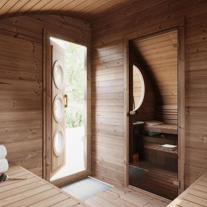 SaunaLife 2-Room, 8-Person Outdoor Home Sauna Kit GARDEN G11