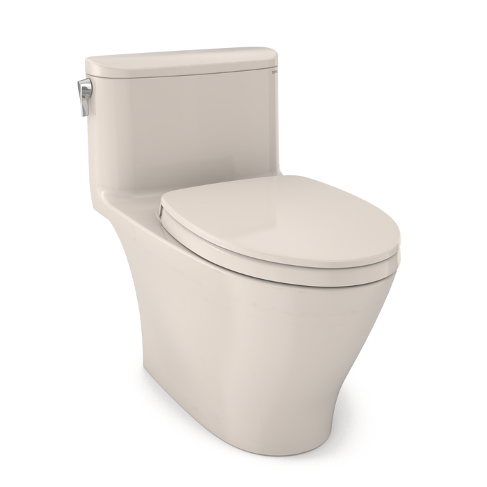 TOTO Nexus 1.28 GPF One Piece Elongated Chair Height Toilet with Tornado Flush Technology - Seat Included - Luxe Vanity & Tub