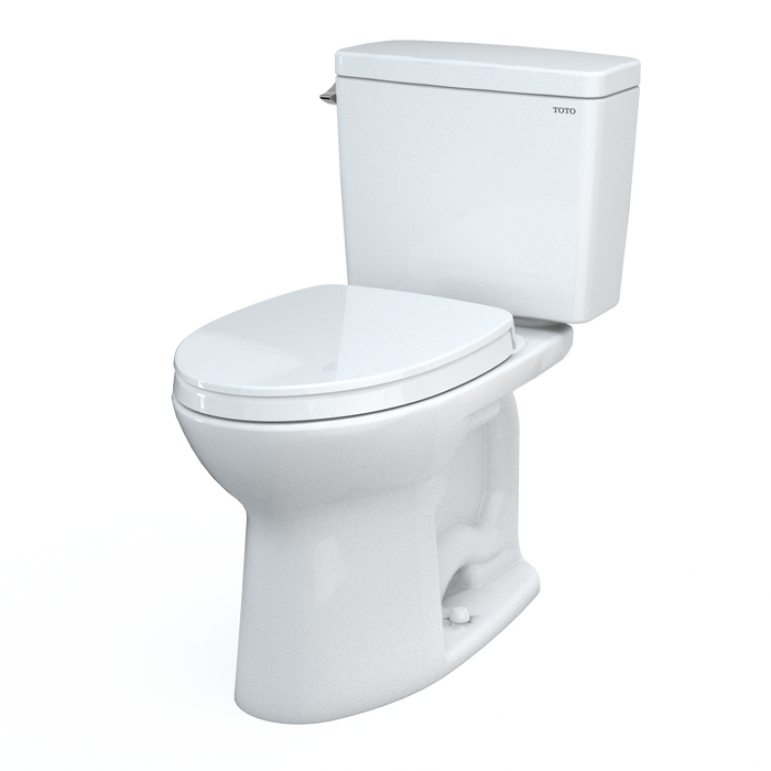 TOTO Drake 1.28 GPF Two Piece Elongated Toilet with Left Hand Lever - Seat Included - Luxe Vanity & Tub