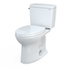 TOTO Drake 1.28 GPF Two Piece Elongated Toilet with Left Hand Lever - Seat Included - Luxe Vanity & Tub