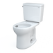 TOTO Drake 1.28 GPF Two Piece Round Chair Height Toilet with Left Hand Lever - Luxe Vanity & Tub