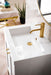 Chianti 24" Single Vanity, Glossy White, Radiant Gold, w/ White Glossy Composite Stone Top - Luxe Vanity & Tub