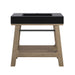 Auburn 36" Single Sink Console, Weathered Timber w/ Black Matte Mineral Composite Stone Top - Luxe Vanity & Tub