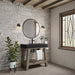 Auburn 36" Single Sink Console, Weathered Timber w/ Black Matte Mineral Composite Stone Top - Luxe Vanity & Tub