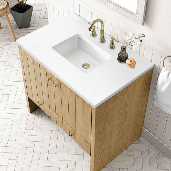 Hudson 36" Single Vanity in Light Natural Oak