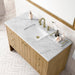 Hudson 48" Single Vanity Single Bathroom Vanity James Martin Vanities Light Natural Oak White Zeus Quartz 