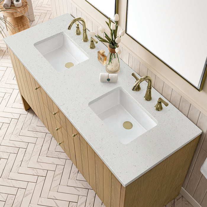 Hudson 60" Double Vanity in Light Natural Oak