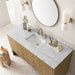 Hudson 60" Single Vanity in Light Natural Oak Double Bathroom Vanity James Martin Vanities Lime Delight Quartz 