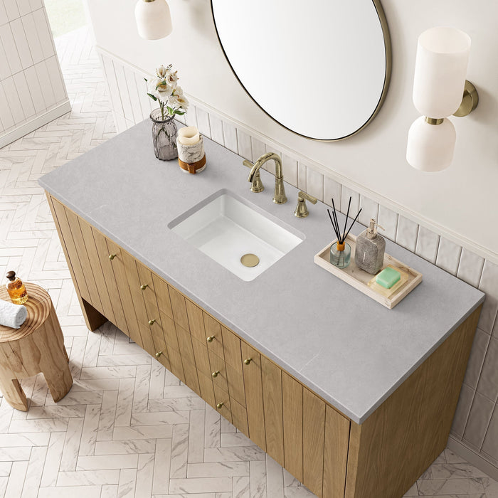 Hudson 60" Single Vanity in Light Natural Oak