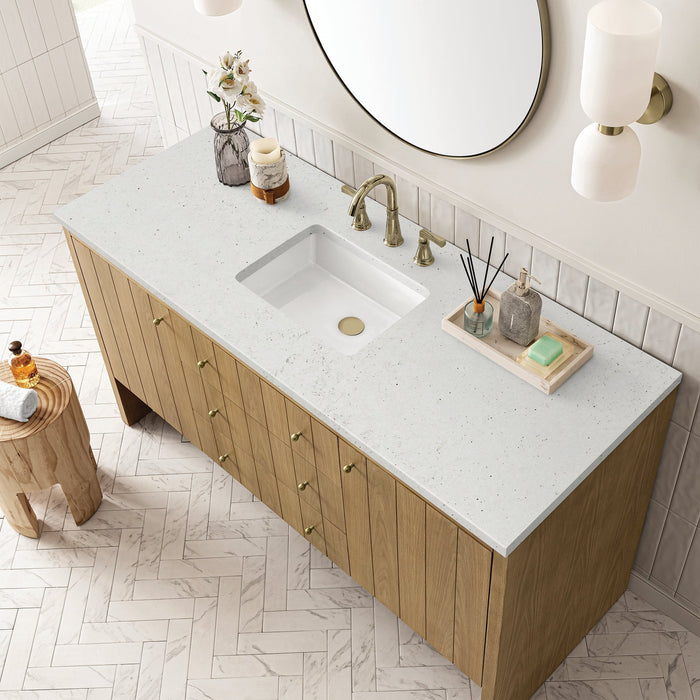 Hudson 60" Single Vanity in Light Natural Oak