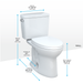 TOTO Drake 1.28 GPF Two Piece Elongated Toilet with Left Hand Lever - Seat Included - Luxe Vanity & Tub