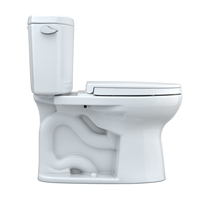 TOTO Drake II 1.28 GPF Two Piece Elongated Toilet with Left Hand Lever - Seat Included - Luxe Vanity & Tub