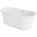 Serafina 67" Free Standing Acrylic Tub with Center Drain, Drain Assembly, and Overflow - Luxe Vanity & Tub