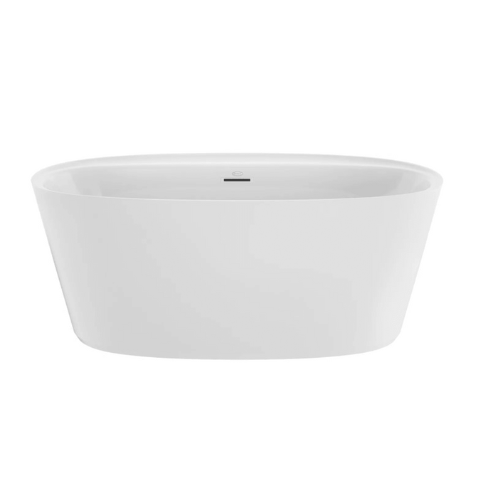 Jacuzzi Amalia 59" Free Standing Soaking Tub with Center Drain, Drain Assembly and Overflow - Luxe Vanity & Tub