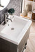 Columbia 24" Single Vanity, Ash Gray, Brushed Nickel w/ White Glossy Composite Stone Top - Luxe Vanity & Tub