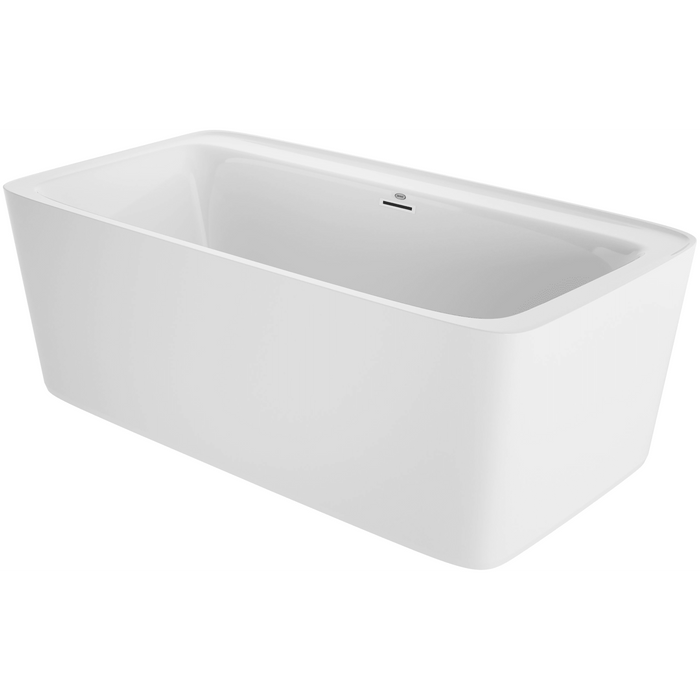 Jacuzzi Adatto 67" Free Standing Acrylic Soaking Tub with Center Drain, Pop-Up Drain Assembly and Overflow - Luxe Vanity & Tub