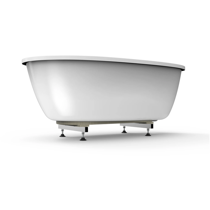 Jacuzzi Amalia 59" Free Standing Soaking Tub with Center Drain, Drain Assembly and Overflow - Luxe Vanity & Tub