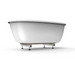 Jacuzzi Amalia 59" Free Standing Soaking Tub with Center Drain, Drain Assembly and Overflow - Luxe Vanity & Tub