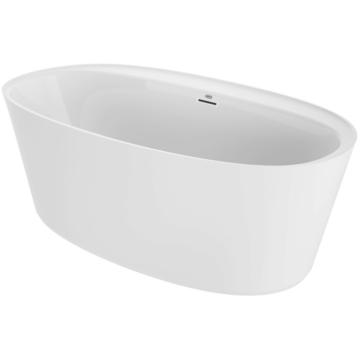 Jacuzzi Amalia 67" Free Standing Acrylic Soaking Tub with Center Drain, Pop-Up Drain Assembly and Overflow - Luxe Vanity & Tub