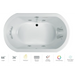 Jacuzzi Anza 66" Whirlpool Bathtub for Drop In Installation with Center Drain and Chromatherapy / Whisper Technology - Luxury Controls - White - Luxe Vanity & Tub