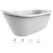 Jacuzzi Arietta 59" Soaking Bathtub for Freestanding Installation with Reversible Drain - Luxe Vanity & Tub