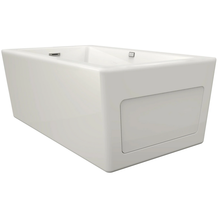 Jacuzzi Bianca 66" Freestanding Whirlpool Bathtub with Reversible Drain and Chromatherapy - Luxe Vanity & Tub