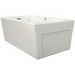 Jacuzzi Bianca 66" Freestanding Whirlpool Bathtub with Reversible Drain and Chromatherapy - Luxe Vanity & Tub