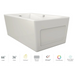 Jacuzzi Bianca 66" Freestanding Whirlpool Bathtub with Reversible Drain and Chromatherapy - Luxe Vanity & Tub