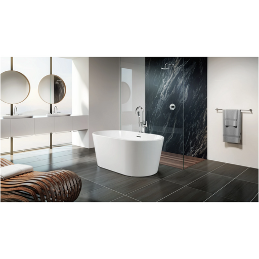 Jacuzzi Celeste 59" Soaking Bathtub for Freestanding Installations with Center Drain Placement - Luxe Vanity & Tub