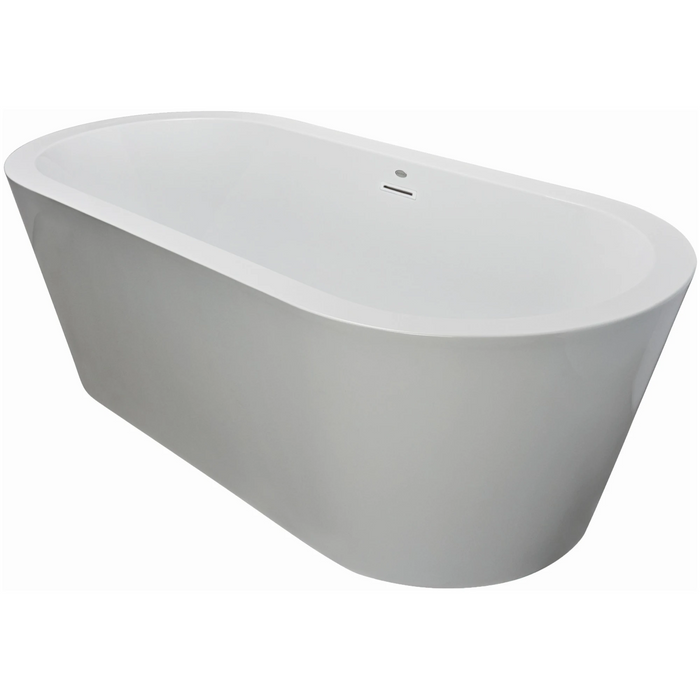 Jacuzzi Celeste 67" Soaking Bathtub for Freestanding Installations with Center Drain Placement - Luxe Vanity & Tub