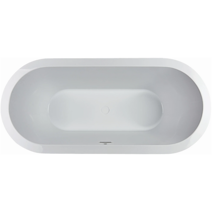 Jacuzzi Celeste 67" Soaking Bathtub for Freestanding Installations with Center Drain Placement - Luxe Vanity & Tub