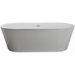 Jacuzzi Celeste 67" Soaking Bathtub for Freestanding Installations with Center Drain Placement - Luxe Vanity & Tub