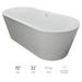 Jacuzzi Celeste 70" Soaking Freestanding Bathtub with Center Drain - Luxe Vanity & Tub