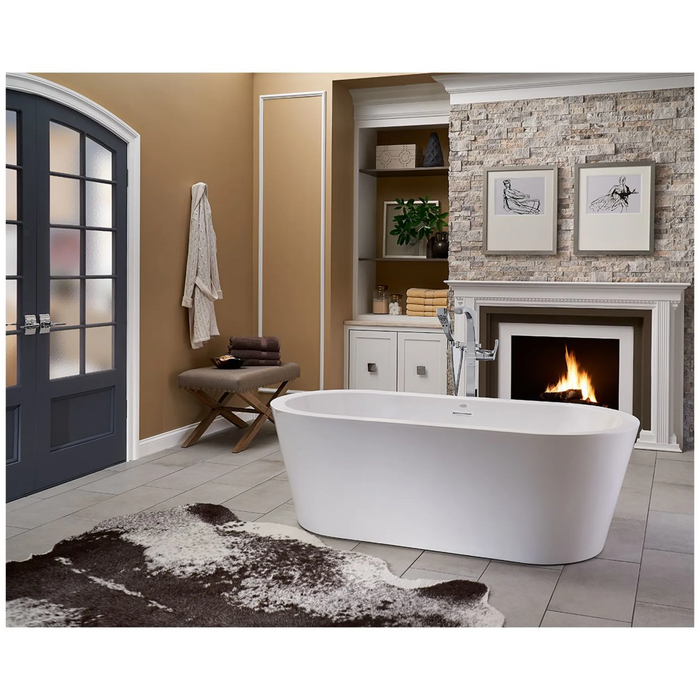 Jacuzzi Celeste 70" Soaking Freestanding Bathtub with Center Drain - Luxe Vanity & Tub