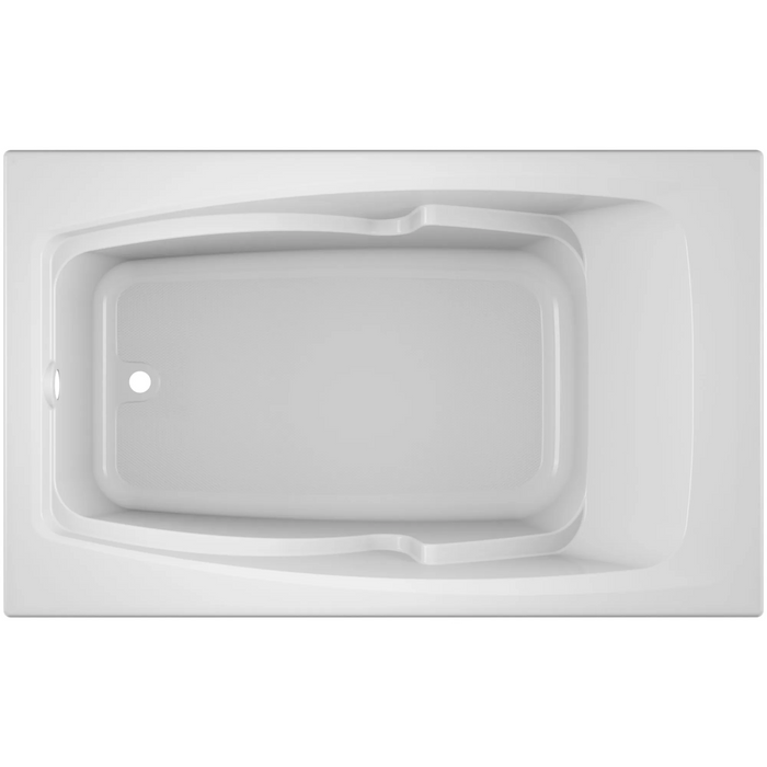 Jacuzzi 60" x 36" Cetra Drop In Soaking Bathtub with Universal Drain - White - Luxe Vanity & Tub