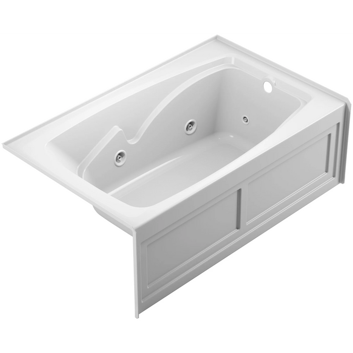 Jacuzzi Cetra 60" Whirlpool Alcove Bathtub with Right Drain and Basic Controls - White - Luxe Vanity & Tub